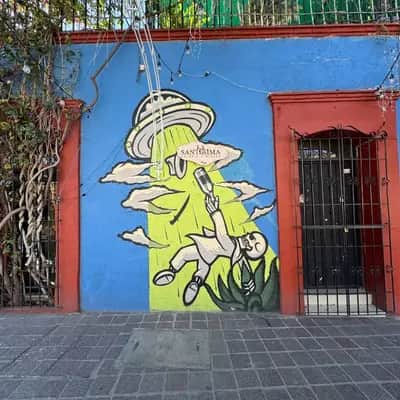 "Solo de la Tierra es el Mezcal" by Braulio Low in Oaxaca