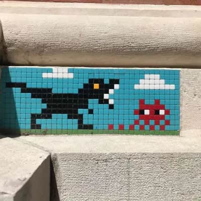 "Jurassic Invader" by Invader in Ravenna
