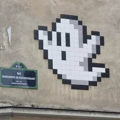 "PA_1340, Ghost" by Invader in Paris