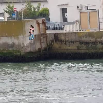 "Sirena" by Invader in Ravenna