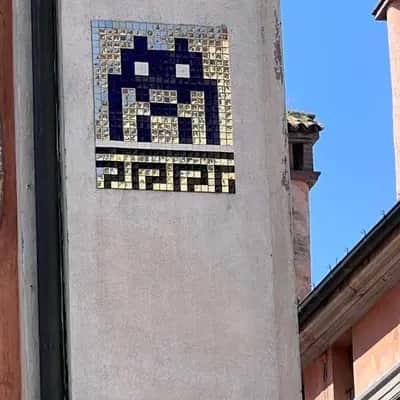 "Space Invader" by invader in Ravenna