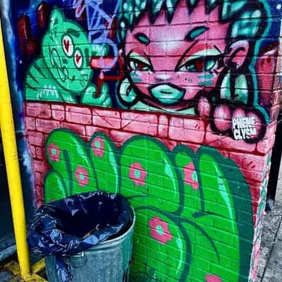 "Character Mural with Cactus" by Shiro in New York