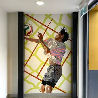 "Volleyball Player in Motion" by 23rd Key in Melbourne