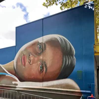 "Reclining Cloud Girl" by Juzpop in Melbourne