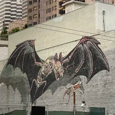 "Skeletal Bat with Spread Wings" by Nychos in San Francisco