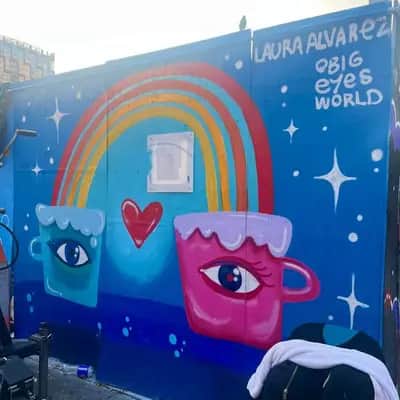 "Rainbow Eyes Coffee Cups" by Laura Alvarez in New York
