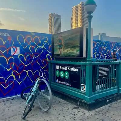 "Colorful Hearts Mural" by HekTad in New York