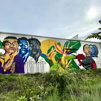 "Community Leaders Portrait Mural" by Erica Chisolm in Atlanta