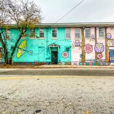 "Whimsical Creature Community Mural" by Olive47 in Atlanta