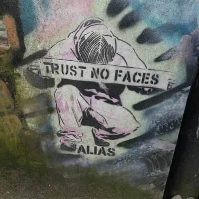 "Trust no faces" by Alias030 in Hamburg