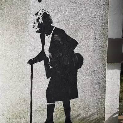 "Elderly Woman with Question Mark" by Neal in Hamburg