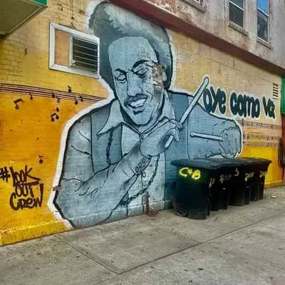 "Jazz Musician Portrait Mural" by Muriel Morales in New York