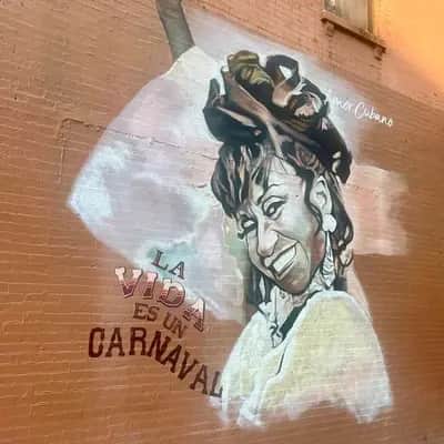 "Celia Cruz Portrait Mural" by Eliezer Leicea in New York
