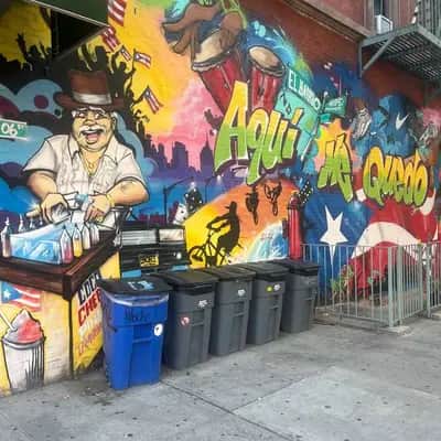 "Aquí Puerto Rican Cultural Mural" by Doner in New York