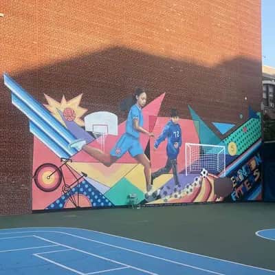 "Athletic Dreams Sports Mural" by creative art works (CAW) in New York
