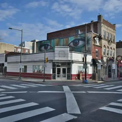 "Large Scale Eye Mural" by My Dog Sighs in Philadelphia