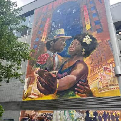"Jazz Age Romance Mural" in Detroit