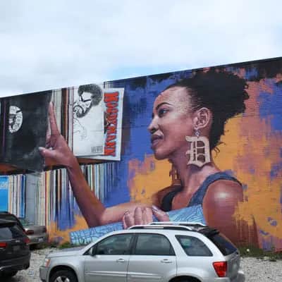 "Detroit Music Culture Mural" by Richard Wilson in Detroit