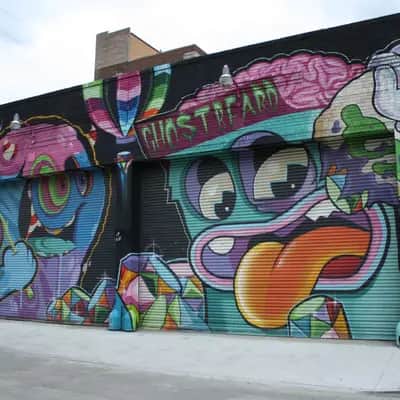 "Ghost Beard Character Mural" by Ghostbeard in Detroit
