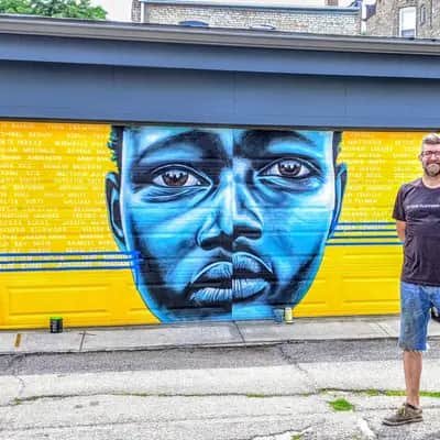 "Portrait with Memorial Names" by Daniel Wilson in Chicago