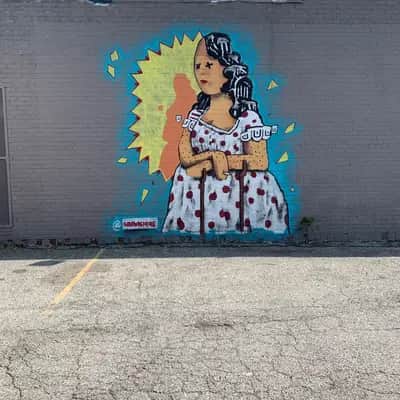 "Woman with Radiating Halo" by SOLE in Columbus