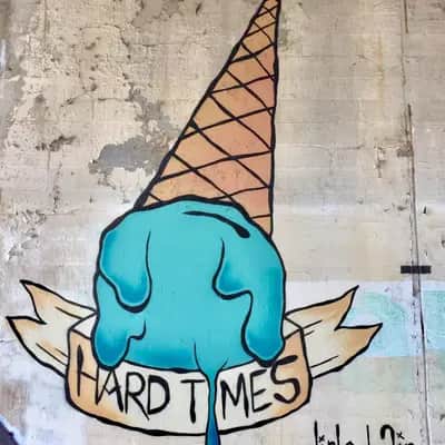 "Melting Ice Cream Cone" by Dirt Cobain in Chicago