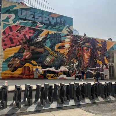 "Indigenous Warrior and Horse Mural" by Dragon76 in New York