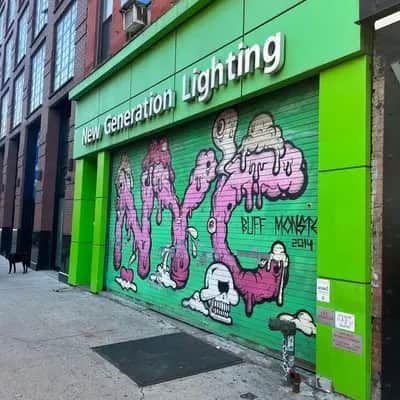 "NYC Bubble Letter Mural" by Buff Monster in New York