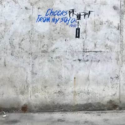 "Cheers from my sofa" by Falco in Strassbourg