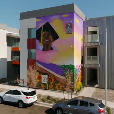 "Soluna Apartments (east wall)" by Hugo Medina in Phoenix