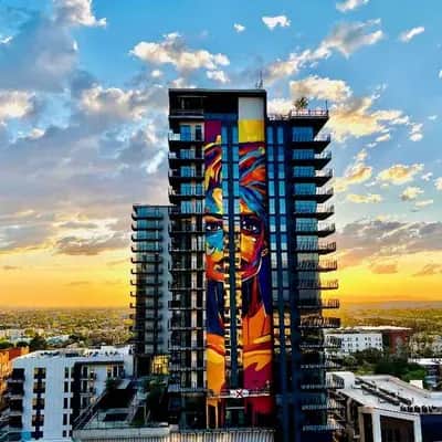 "Arizona tallest mural" by Leila Parnian in Phoenix
