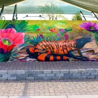 "Tropical Tiger Garden Mural" by Mauriel Morejon in Phoenix