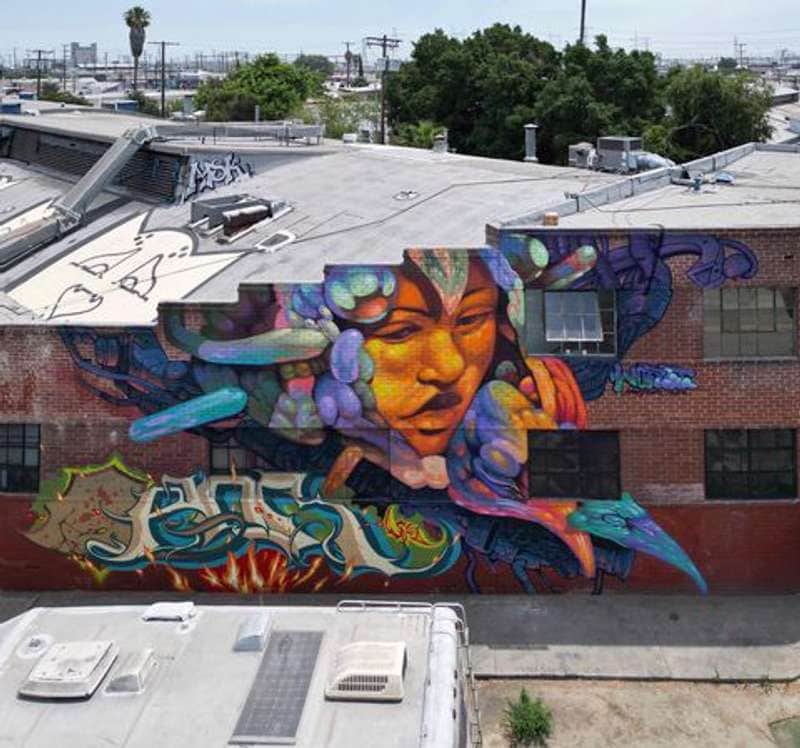 "Colorful Portrait with Abstract Elements" by Mark Worst in Los Angeles
