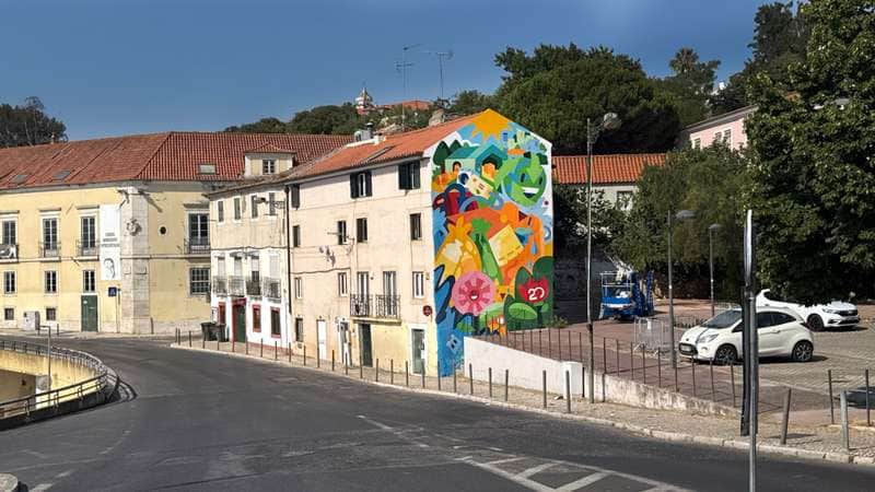 "Vibrant Floral Botanical Mural" by GODMESS in Lisbon