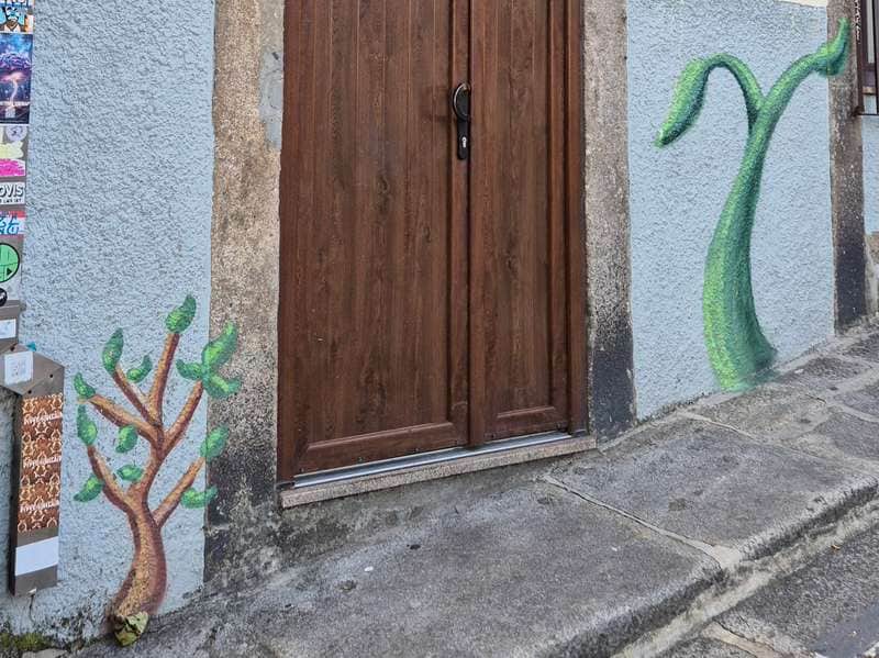 "Whimsical Tentacles Framing Doorway" in Porto