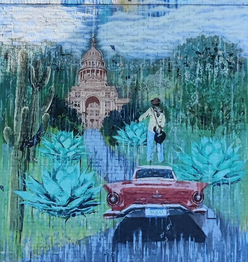 "Texas Capitol with Vintage Car" in Austin