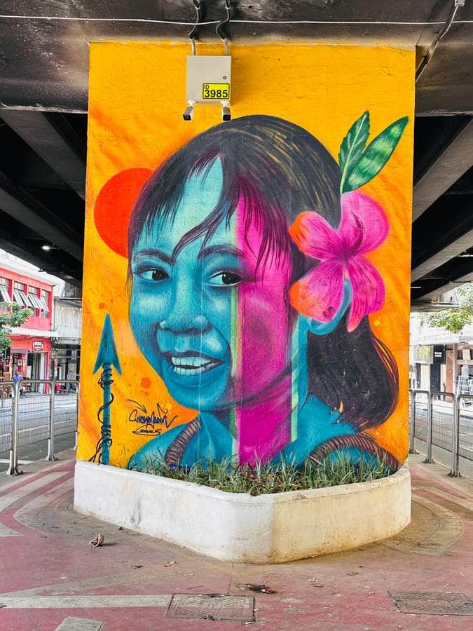 "Colorful Portrait with Floral Elements" by Vickmanvc in Sao Paulo