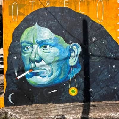 "Cosmic Portrait with Cigarette" by Deco Treco in Sao Paulo
