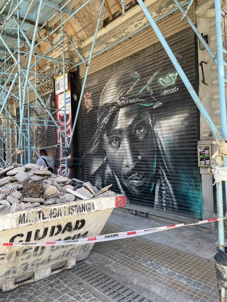 "portraits of TupacShacur and Biggie" by Mario Abad in Buenosaires