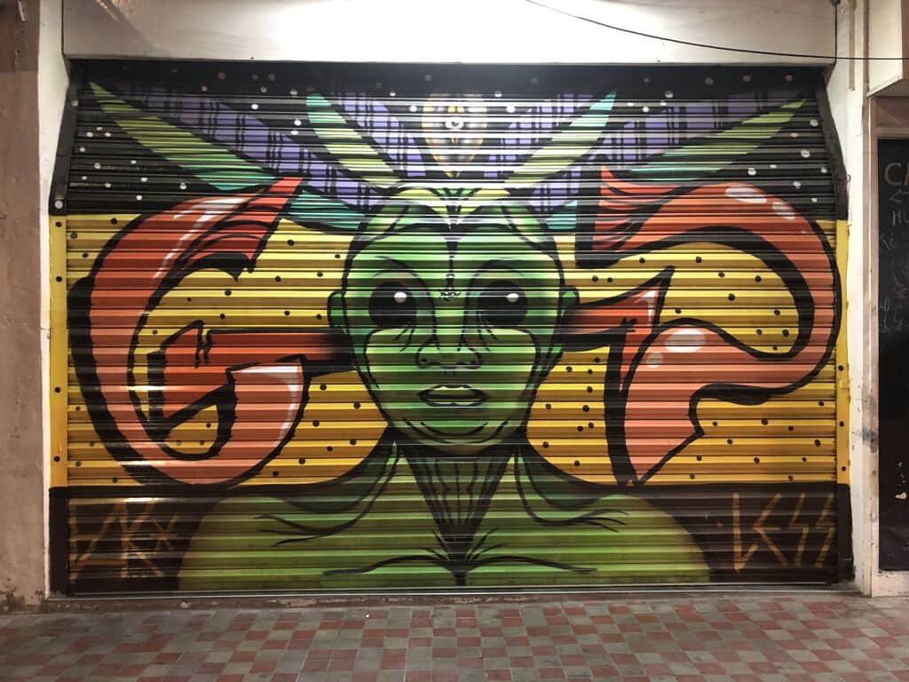"Green Face with Red Tentacles" in Guadalajara