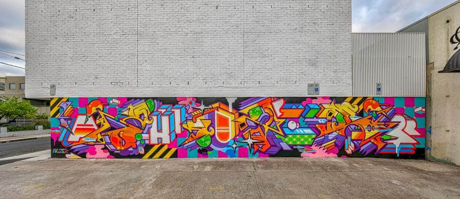 "Vibrant Abstract Graffiti Composition" by AKUZER in Melbourne
