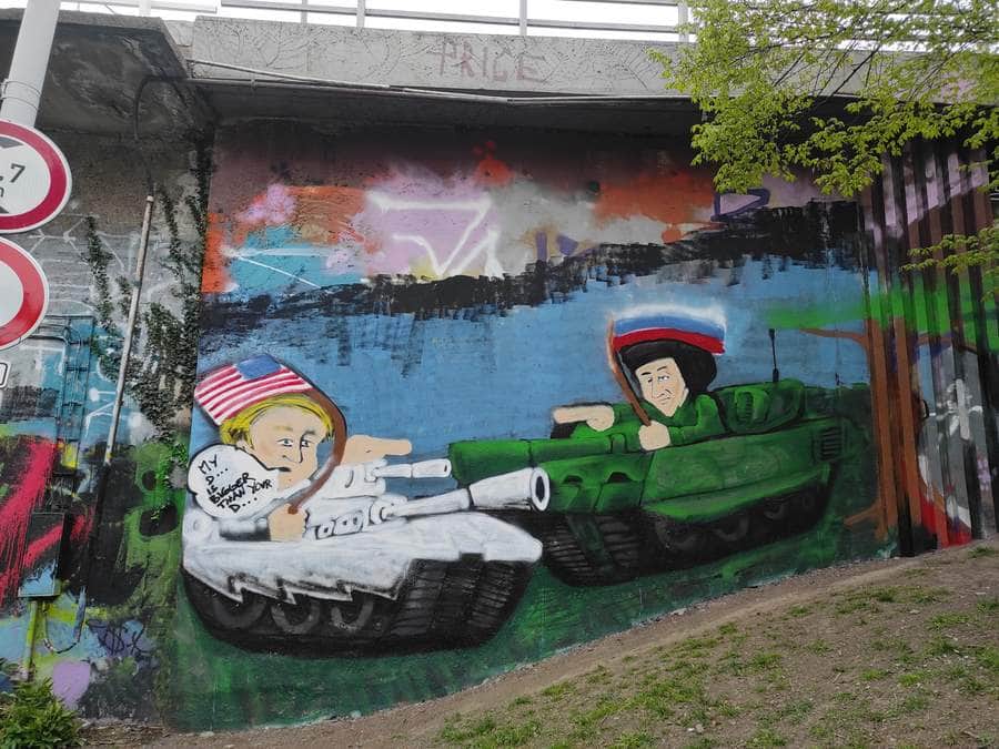 "Tank Operators in Combat" in Prague