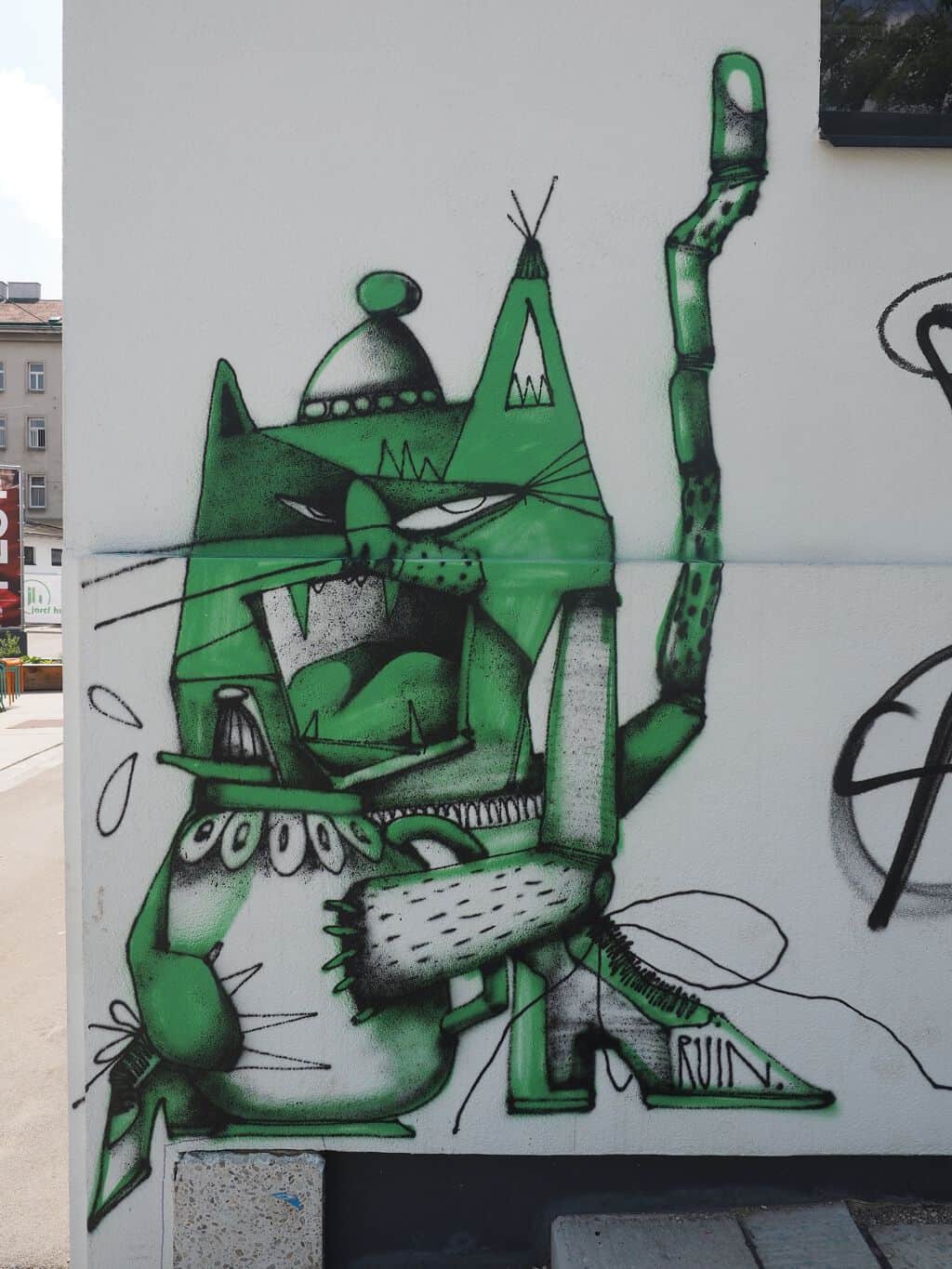 "Green Creature with Architectural Elements" by Ruin in Vienna