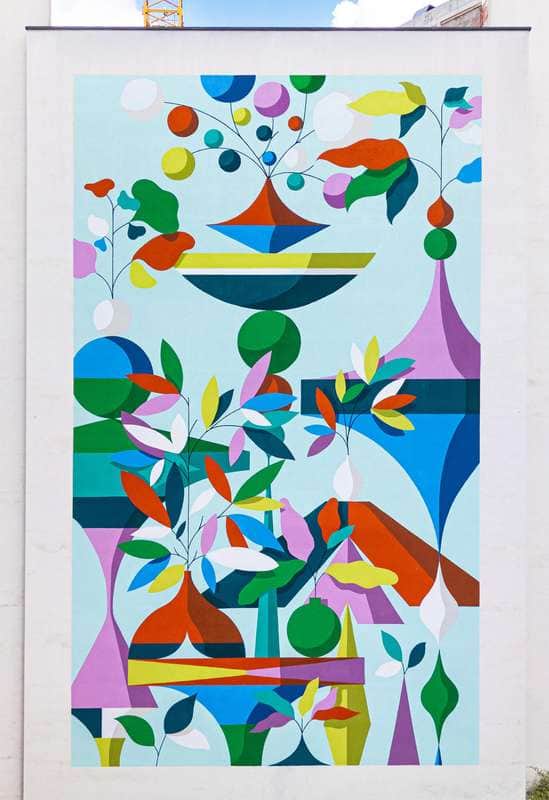 "Whimsical Garden of Geometric Forms" by HELL'O in Brussels