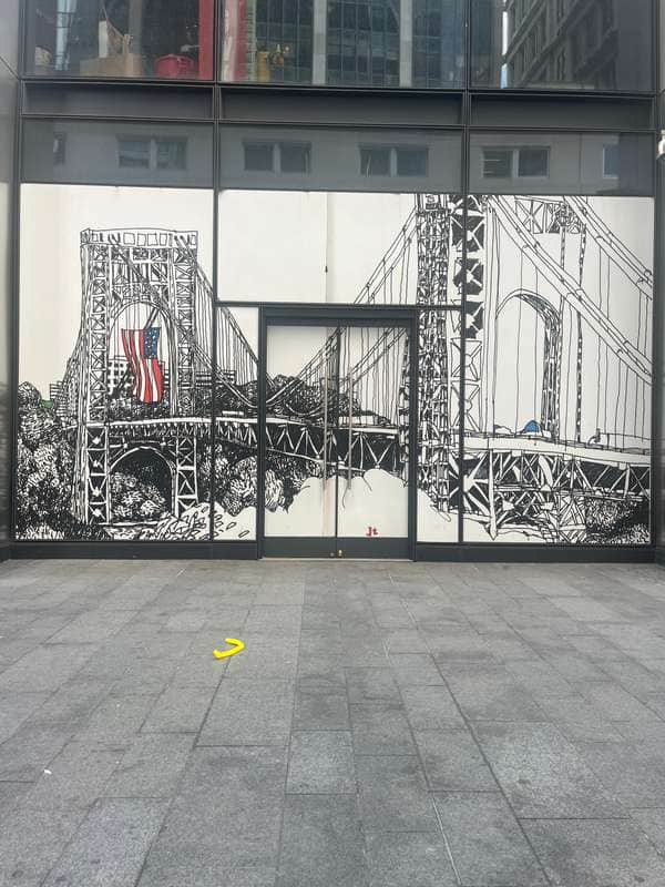 "Urban Bridges with American Flag" by Jonathan Twingley in New York