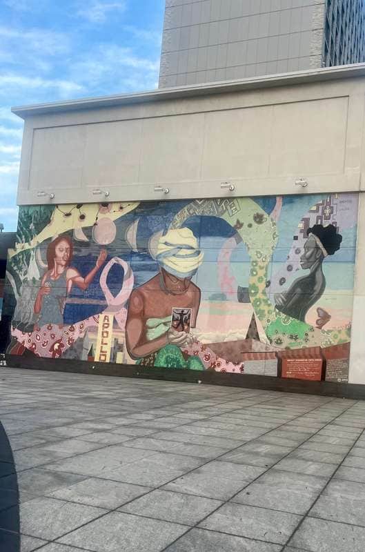 "Colorful Mural of Cultural Figures" by creative art works (CAW) in New York