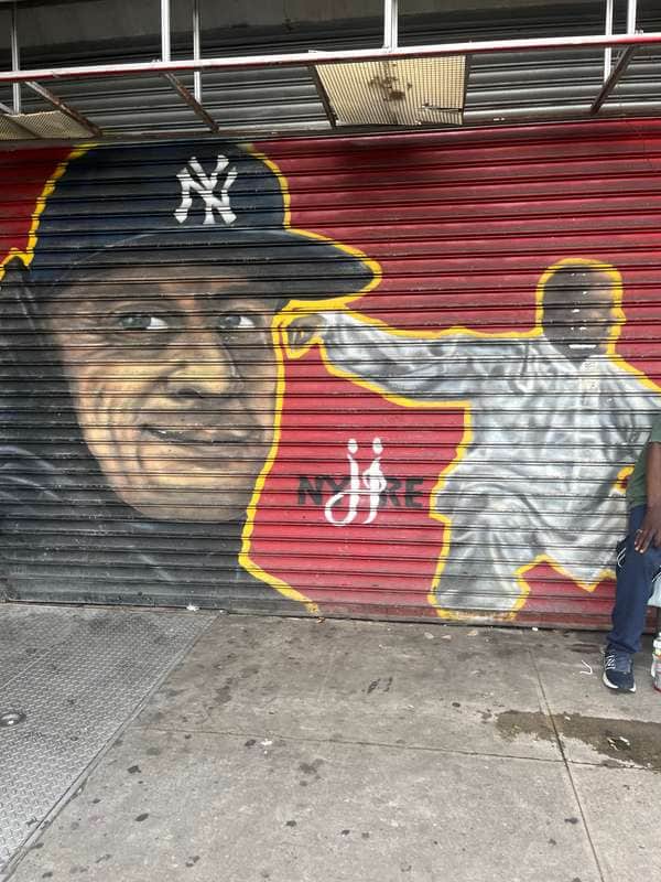 "Yankees Fan Portrait Mural" by Kron in New York