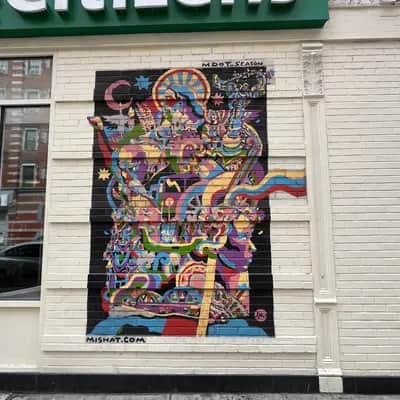 "Fragmented Figure Mosaic Mural" by Misha Tyutyunik in New York