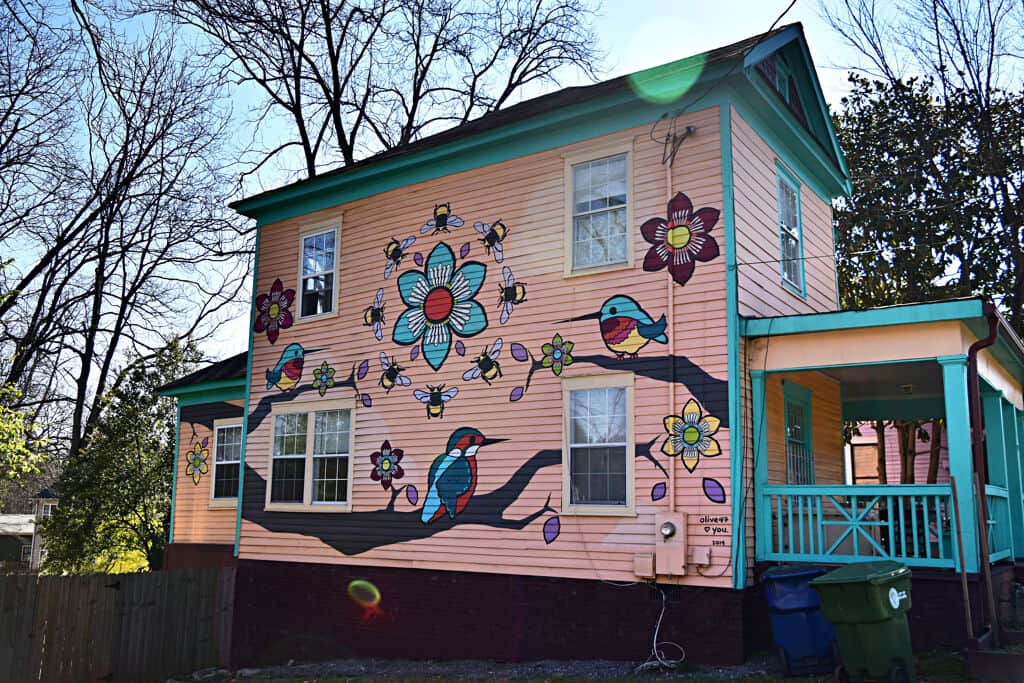 "Whimsical Nature Mural on Residential House" by Olive47 in Atlanta