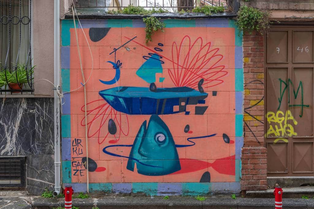 "Surreal Stacked Creatures Mural" by Gamze Yalçin in Istanbul